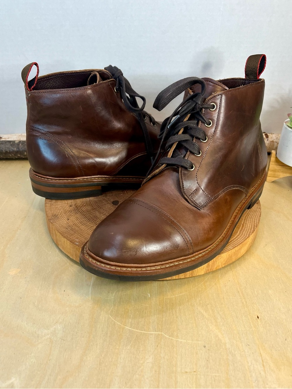 Allen Edmonds Patton Weatherproof Cap-Toe Leather Boots Size 12E